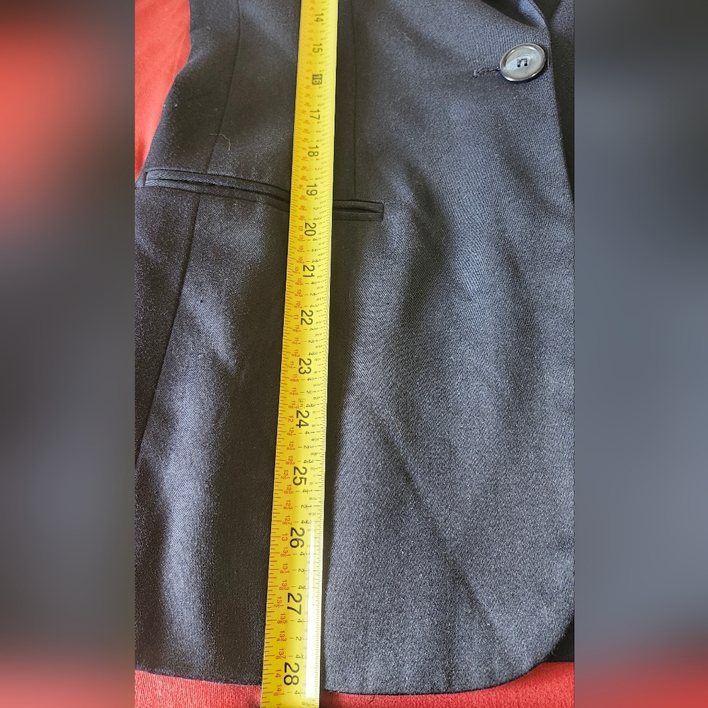Petite Sophisticate Navy Single Button Blazer Womens Size 4 Career Lined Vintage - Picture 7 of 12